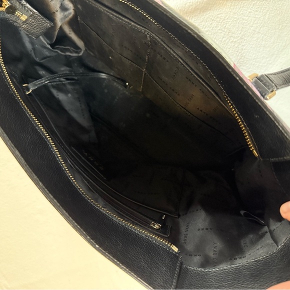 DNKY Pink and Black Artistic Tote Bag with Abstract Design, Artsy, Art 2 Wear - Picture 10 of 13